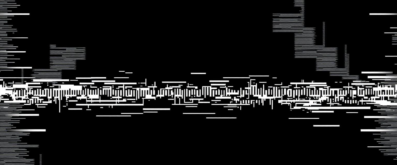Tapis personnalisé Glitch Monochrome — Pixel monochrome